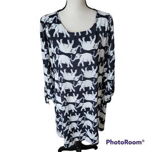 Modcloth Elephant Print Sheath Dress. Size M.